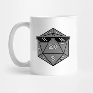 D20 Deal With It sans text Mug